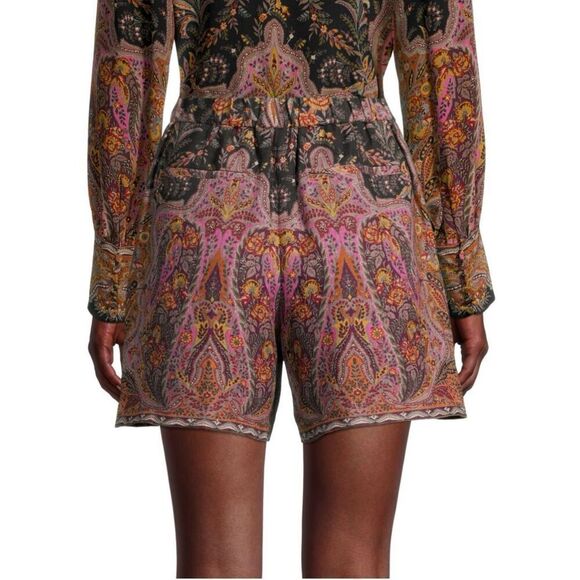 KOBI HALPERIN Andi Paisley Shorts in Black Multi NWT Size XS - Picture 3 of 10